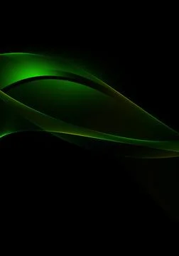 Abstract background waves. Black and green abstract background for wallpaper Stock Illustration