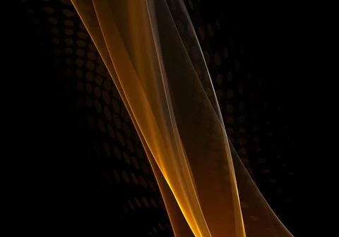 Abstract background waves. Black and orange abstract background for wallpaper Stock Illustration