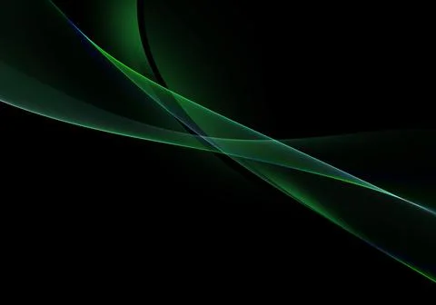Abstract background waves. Black and green abstract background for wallpaper Stock Illustration