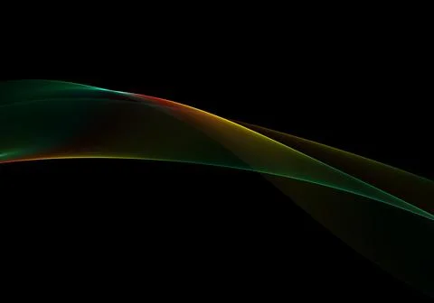Abstract background waves. Black and colorful abstract background for wallpap Stock Illustration