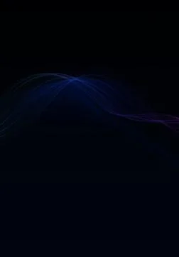 Abstract background waves. Black and royal blue abstract background for wallp Stock Illustration