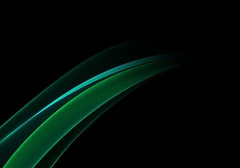 Abstract background waves. Black and green abstract background for wallpaper Stock Illustration