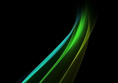Abstract background waves. Black and green abstract background for wallpaper Illustrazione stock