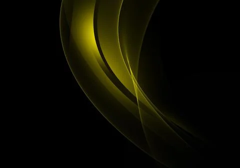 Abstract background waves. Black and yellow abstract background for wallpaper Stock Illustration