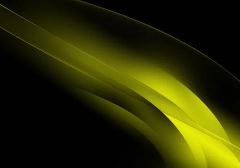 Abstract background waves. Black and absinthe yellow abstract background for Stock Illustration