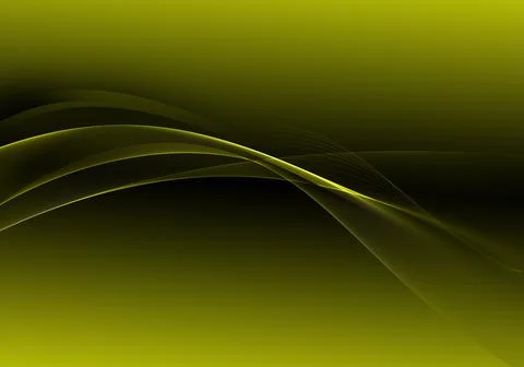 Abstract background waves. Black and absinthe yellow abstract background for Stock Illustration