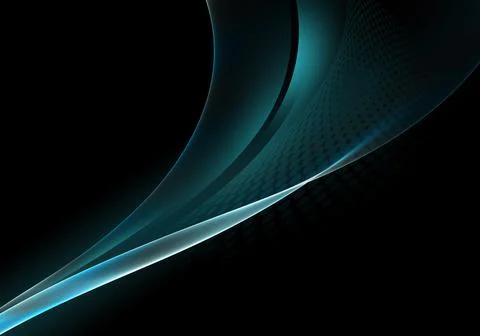 Abstract background waves. Black and marine blue abstract background for wa.. Stock Illustration