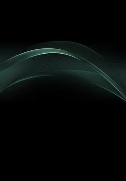 Abstract background waves. Black and hunterd green abstract background for .. Stock Illustration
