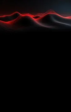 Abstract background waves. Black and red abstract background for wallpaper .. Stock Illustration
