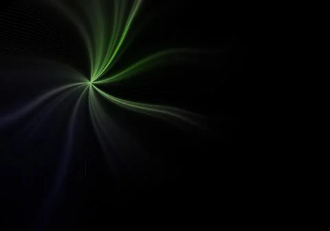 Abstract background waves. Black, green and blue abstract background for wall Stock Illustration