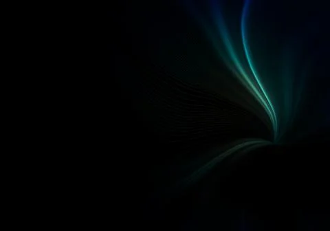Abstract background waves. Black, green and blue abstract background for wall Stock Illustration