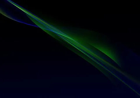 Abstract background waves. Black, green and blue abstract background for wall Stock Illustration