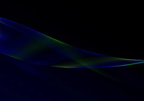 Abstract background waves. Black, green and blue abstract background for wall Stock Illustration