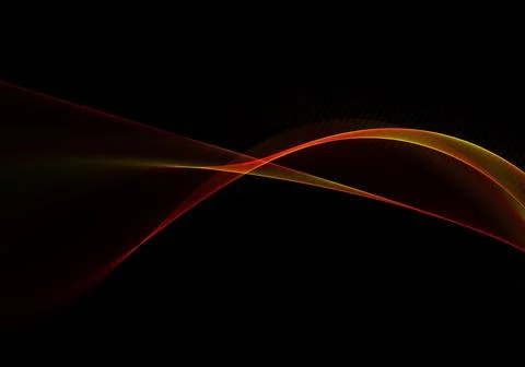 Abstract background waves. Black, red and orange abstract background for wall Stock Illustration