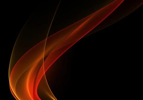 Abstract background waves. Black, red and orange abstract background for wall Stock Illustration