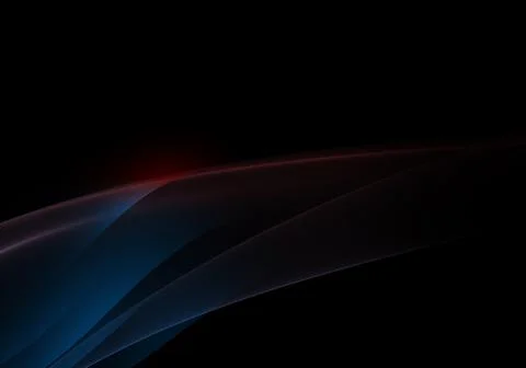 Abstract background waves. Blue, black and red abstract background for wallpa Stock Illustration