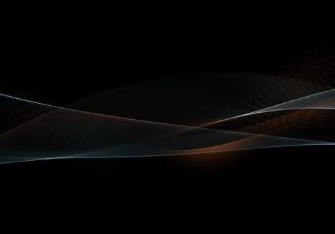 Abstract background waves. Blue, black and orange abstract background for wal Stock Illustration