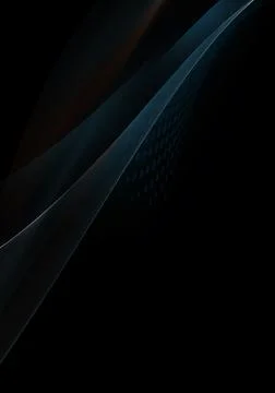 Abstract background waves. Blue, black and orange abstract background for wal Stock Illustration