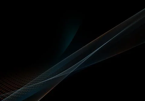 Abstract background waves. Blue, black and orange abstract background for wal Illustrazione stock