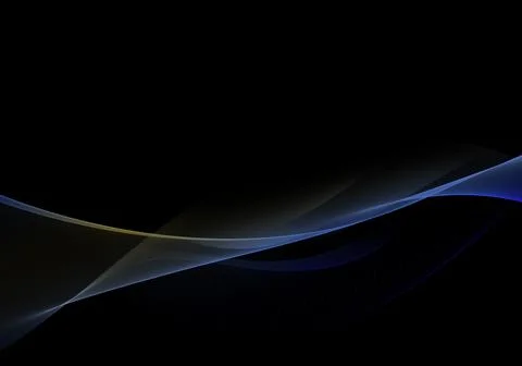Abstract background waves. Blue, black and yellow abstract background for wal Stock Illustration