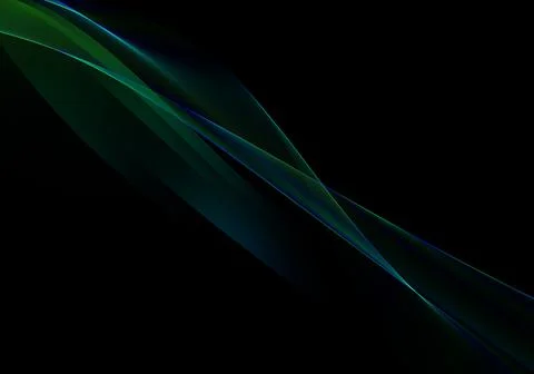 Abstract background waves. Green, blue and black abstract background for wa.. Stock Illustration