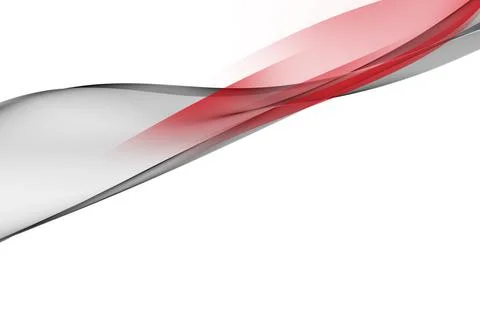 Abstract background waves. Grey and red abstract waves on white background fo Stock Illustration