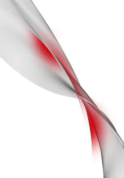 Abstract background waves. Grey and red abstract waves on white background fo Stock Illustration