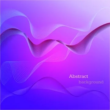 Abstract background with waves Stock Illustration