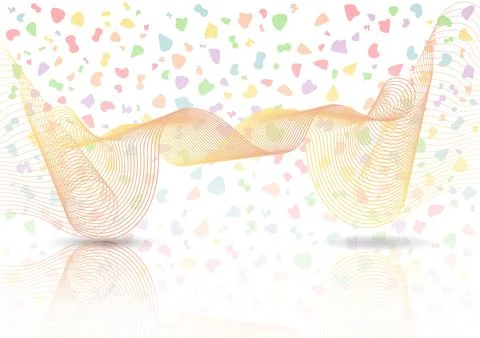 Abstract background. Waves line Ribbons colorful. Vector illustration. 01 Stock Illustration