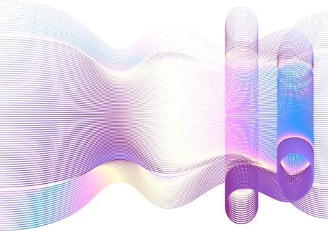 Abstract background. Waves line Ribbons colorful. Vector illustration. Stock Illustration