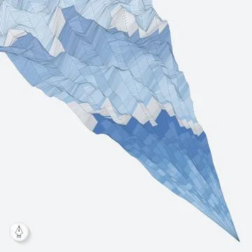 Abstract background with waves. Mosaic. 3d vector illustration Stock Illustration