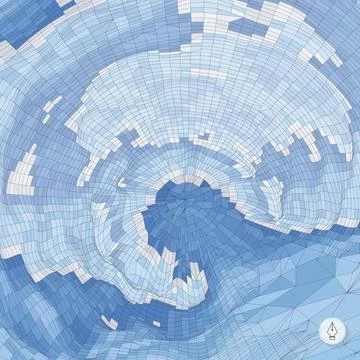 Abstract background with waves. Mosaic. 3d vector illustration. Abstract b... Stock Photos