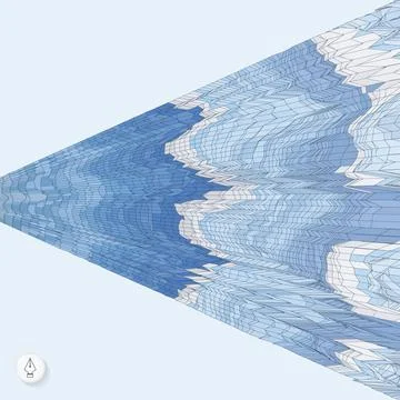 Abstract background with waves. Mosaic. 3d vector illustration. Abstract b... Stock Photos