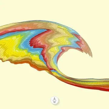 Abstract background with waves. Mosaic. 3d vector illustration. Abstract b... Stock Photos