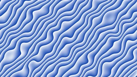 Abstract background with waves motion. Blue and white looped cgi video. Stock Footage