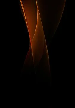Abstract background waves. Orange and black abstract background for wallpaper Stock Illustration
