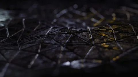 Abstract background. Waves over a metallic mesh. Infinite loop. Stock Footage 129875448