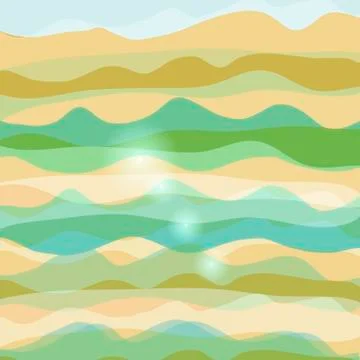 Abstract background with waves pastel colors Stock Illustration