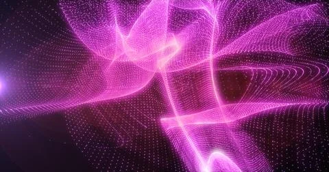 Abstract background of waves of purple pink futuristic hi-tech grains of sa.. Illustrazione stock