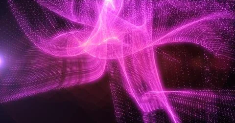 Abstract background of waves of purple pink futuristic hi-tech grains of sa.. Illustrazione stock