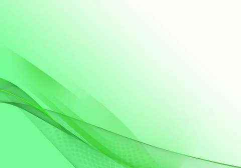 Abstract background waves. White and green abstract background for wallpaper Stock Illustration