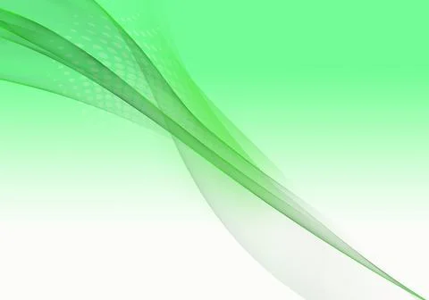 Abstract background waves. White and green abstract background for wallpaper Stock Illustration