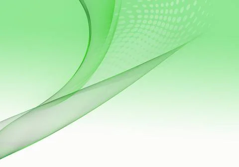 Abstract background waves. White and green abstract background for wallpaper Stock Illustration