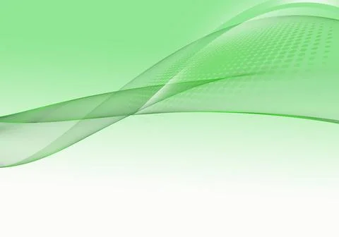 Abstract background waves. White and green abstract background for wallpaper Stock Illustration