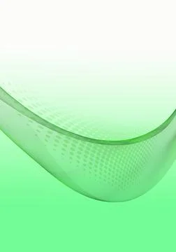 Abstract background waves. White and green abstract background for wallpaper Stock Illustration