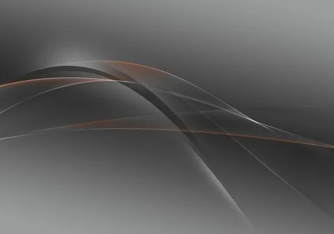 Abstract background waves. White, Metallic Silver Grey and Orange abstract .. Stock Illustration