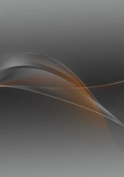 Abstract background waves. White, Metallic Silver Grey and Orange abstract .. Stock Illustration