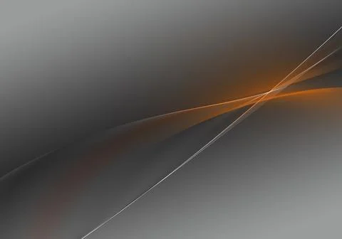 Abstract background waves. White, Metallic Silver Grey and Orange abstract .. Stock Illustration