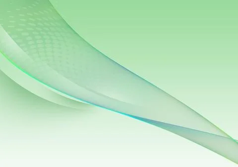 Abstract background waves. White, mint green and blue abstract background f.. Stock Illustration