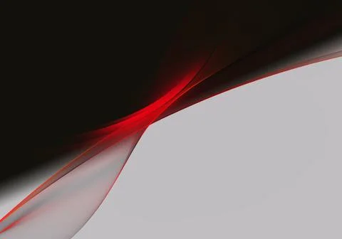 Abstract background waves. White, red and black abstract background for wallp Stock Illustration